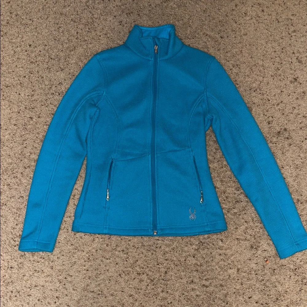 Spyder Core Sweater Full Zip Pullover Turquoise Women’s Size Small
